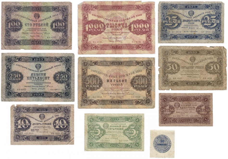 Банкноты СССР образца 1923 года